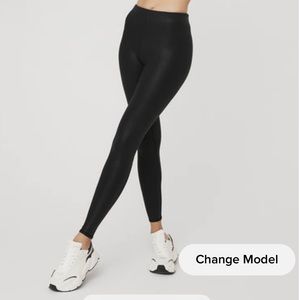 LIKE NEW* ALO Faux Leather Airbrush Leggings